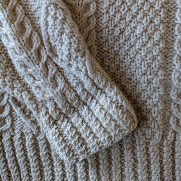 The Scotch House fisherman off white wool vintage sweater sz 40 EU - Picture 3 of 12